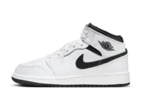 Air Jordan 1 Mid White and Black sneakers available in Rwanda