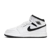 Air Jordan 1 Mid White and Black sneakers available in Rwanda