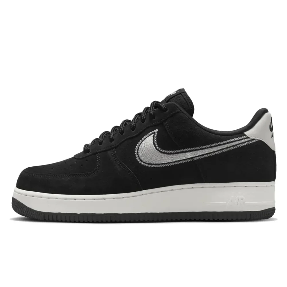 Air Force 1 Low Embroidered Swoosh Black – Available Now at Tsapatsapa Rwanda
