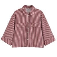 Women's Striped Button-Down Shirt