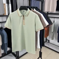 Men’s ice silk sleeve polo shirt lightweight breathable summer wear Rwanda