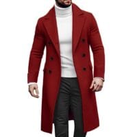 Men’s Peacoat – Classic Double-Breasted Wool Winter Coat