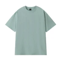 Men’s solid color slim fit casual T-shirt with round neck and short sleeves