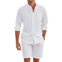 Men’s Cotton Shirt & Shorts Set – Casual Outfit